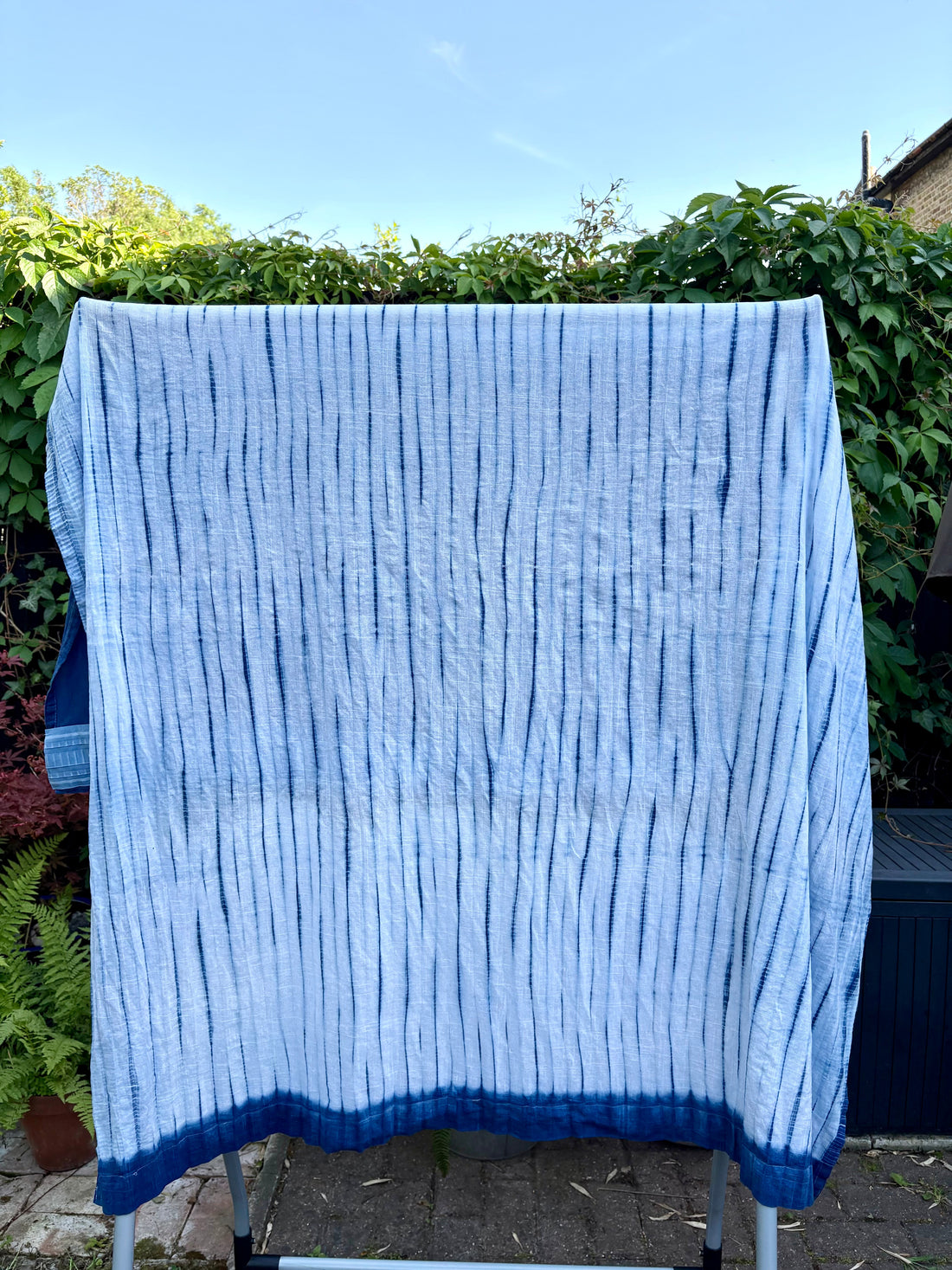 Bespoke Indigo Dyed Curtains Featuring Traditional Japanese Shibori