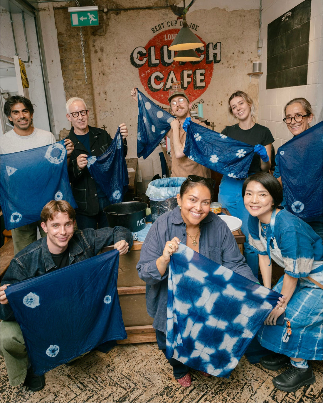 Shibori & Indigo dyeing workshop at Clutch Cafe London