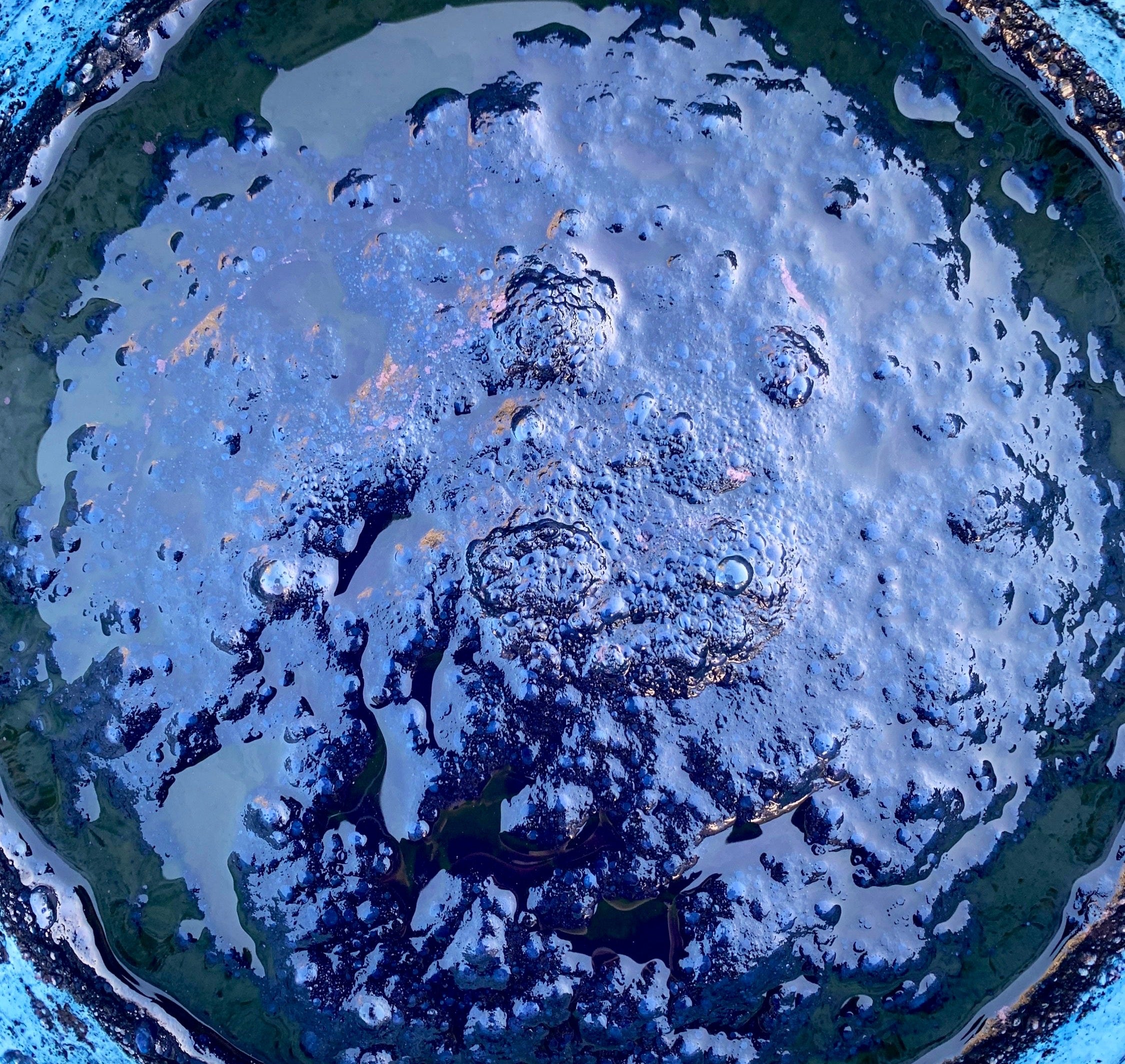 Cropped Organic Cotton Sweatshirt L hand dyed with indigo image 4