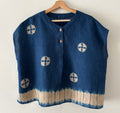 Juji - Irish linen pullover shibori dyed with organic indigo