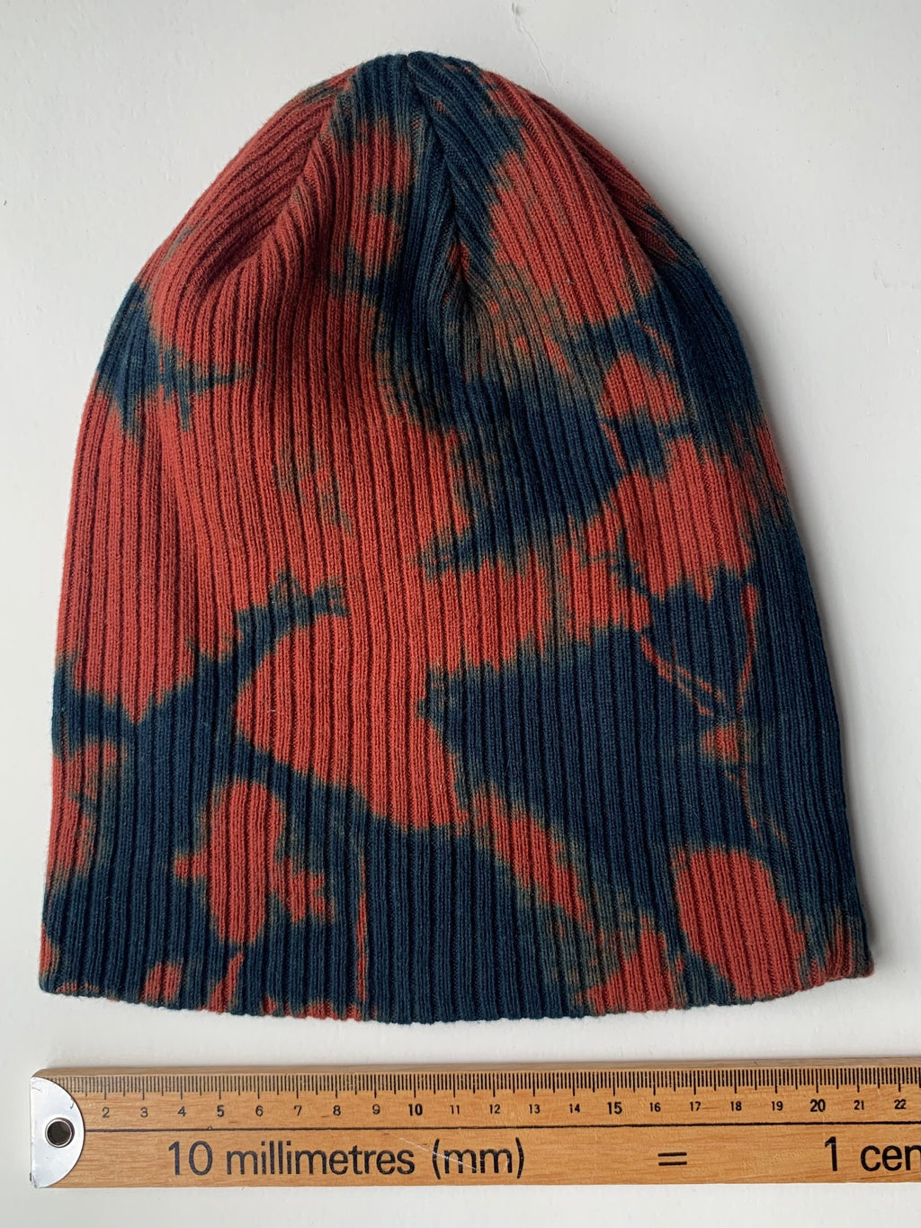Organic Cotton Beanie hand dyed with natural indigo image 3
