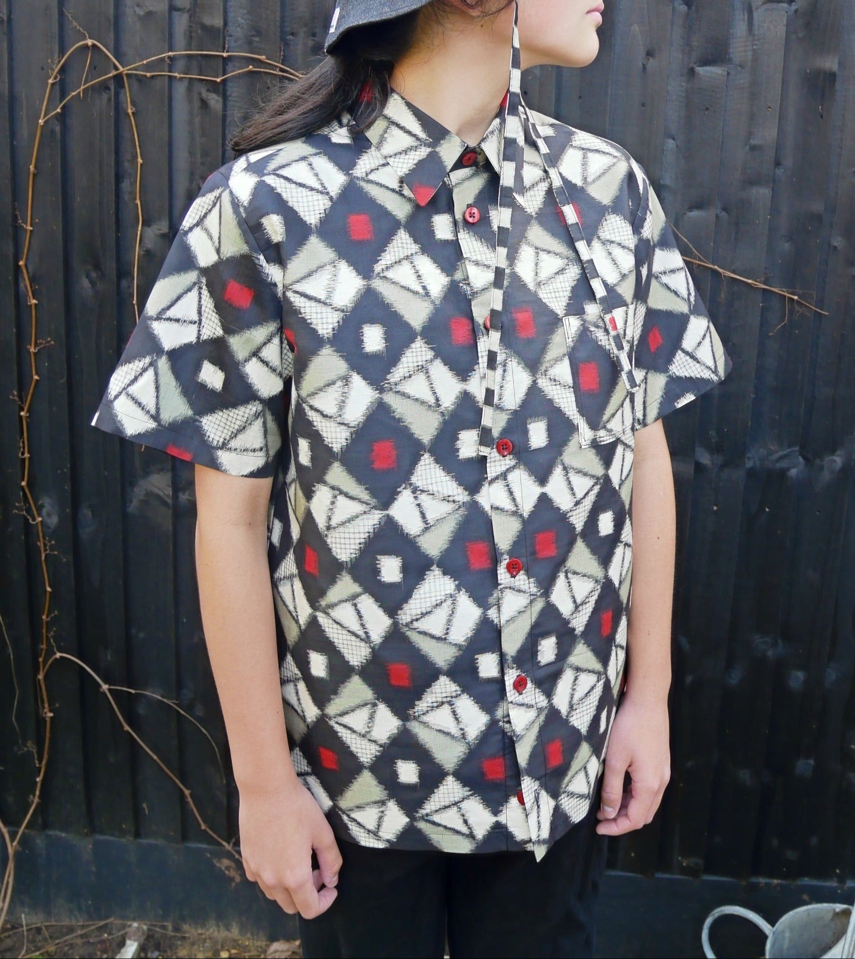 Upcycled Vintage Meisen Kimono Shirt Unisex image 2
