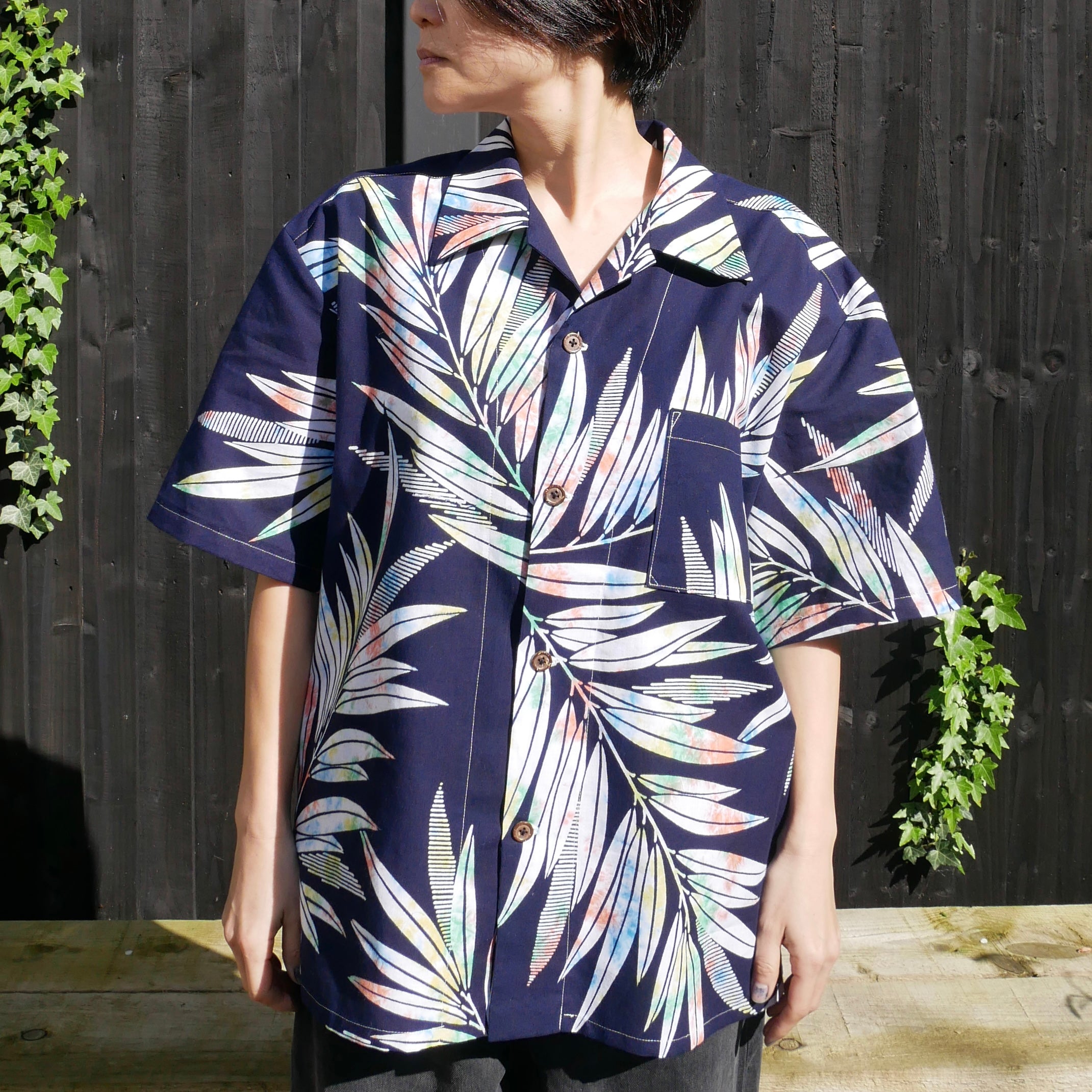 Yukata Cotton Open Collar Shirt size M  image 0