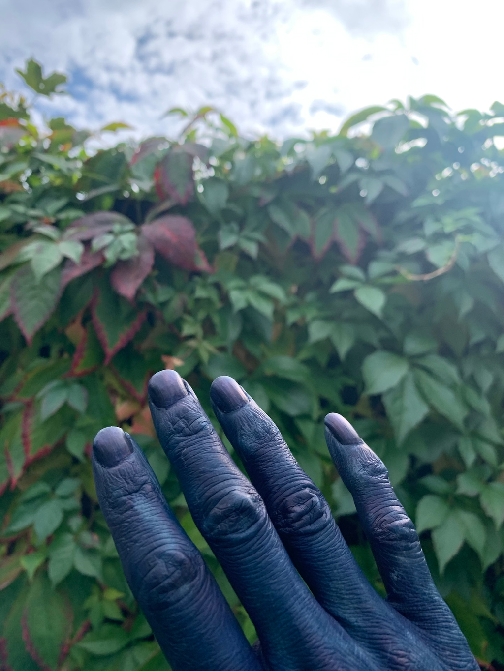 Oversized Organic Cotton Sweatshirt M hand dyed with indigo image 5