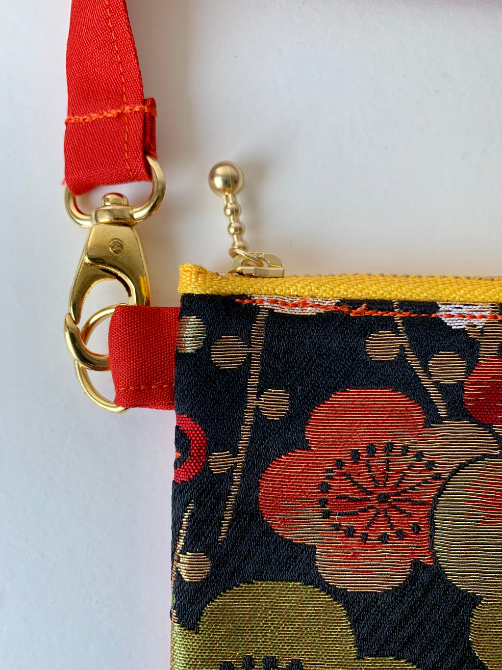 Upcycled Vintage Obi crossbody bag Ume image 3