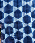 Gauze cotton scarf hand shibori dyed with natural indigo  image 3