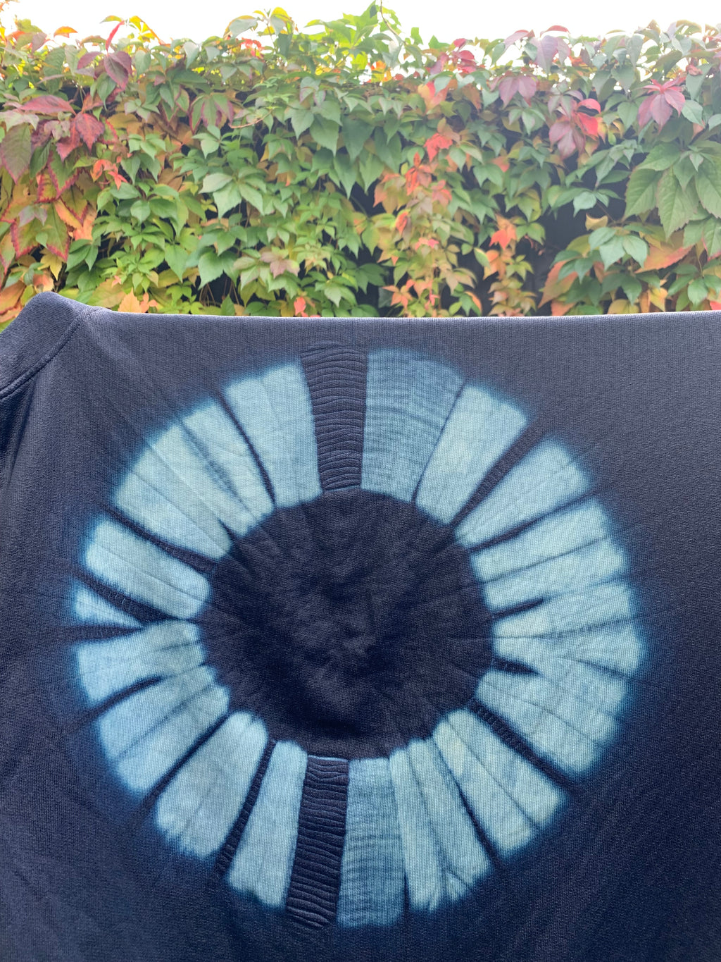 Oversized Organic Cotton Sweatshirt M hand dyed with indigo image 3