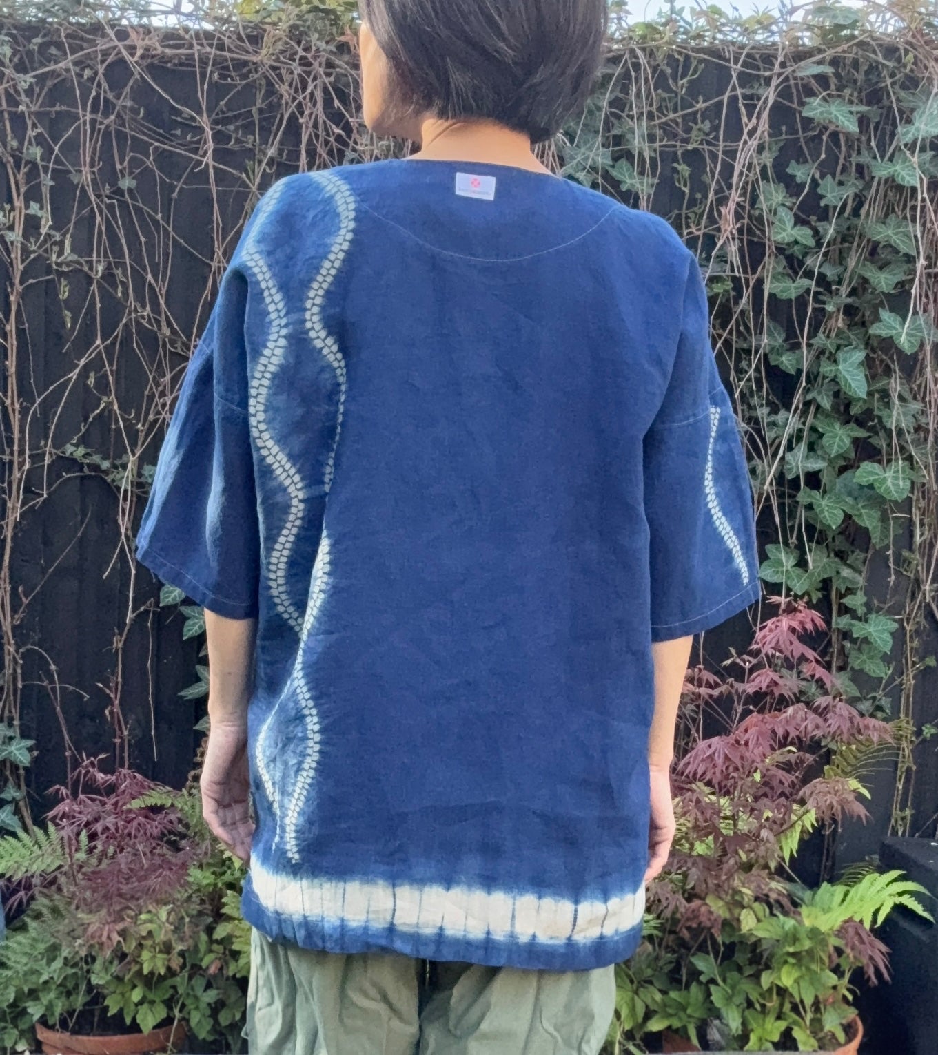 Reserved : Dabo /Baseball Irish linen shirt  Tatewaku pattern image 3