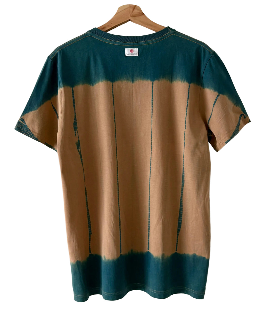 Organic Cotton T-shirts Shibori dyed with organic indigo Yoroidan Men’s Large