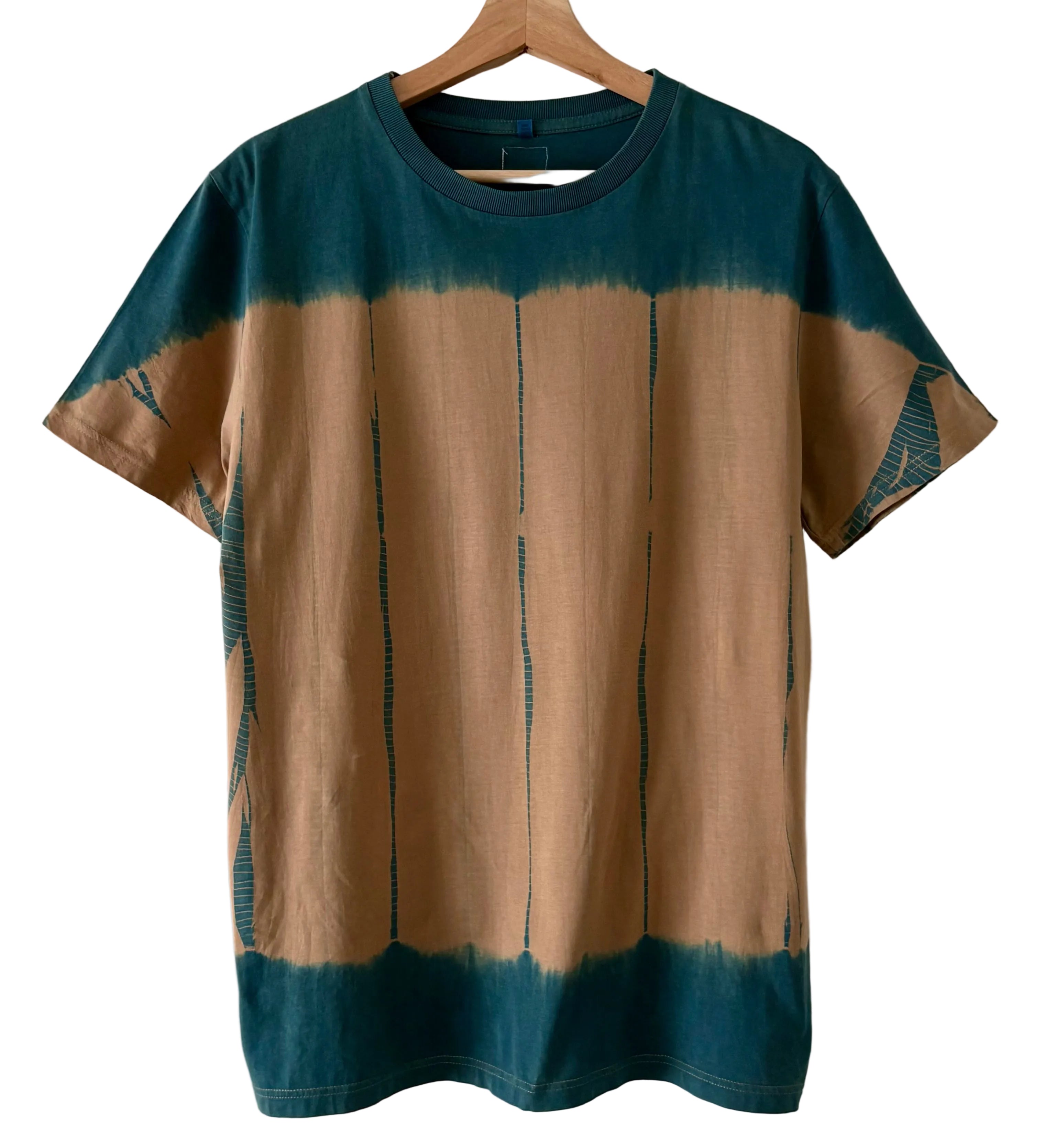 Organic Cotton T-shirts Shibori dyed with organic indigo Yoroidan Men’s Large
