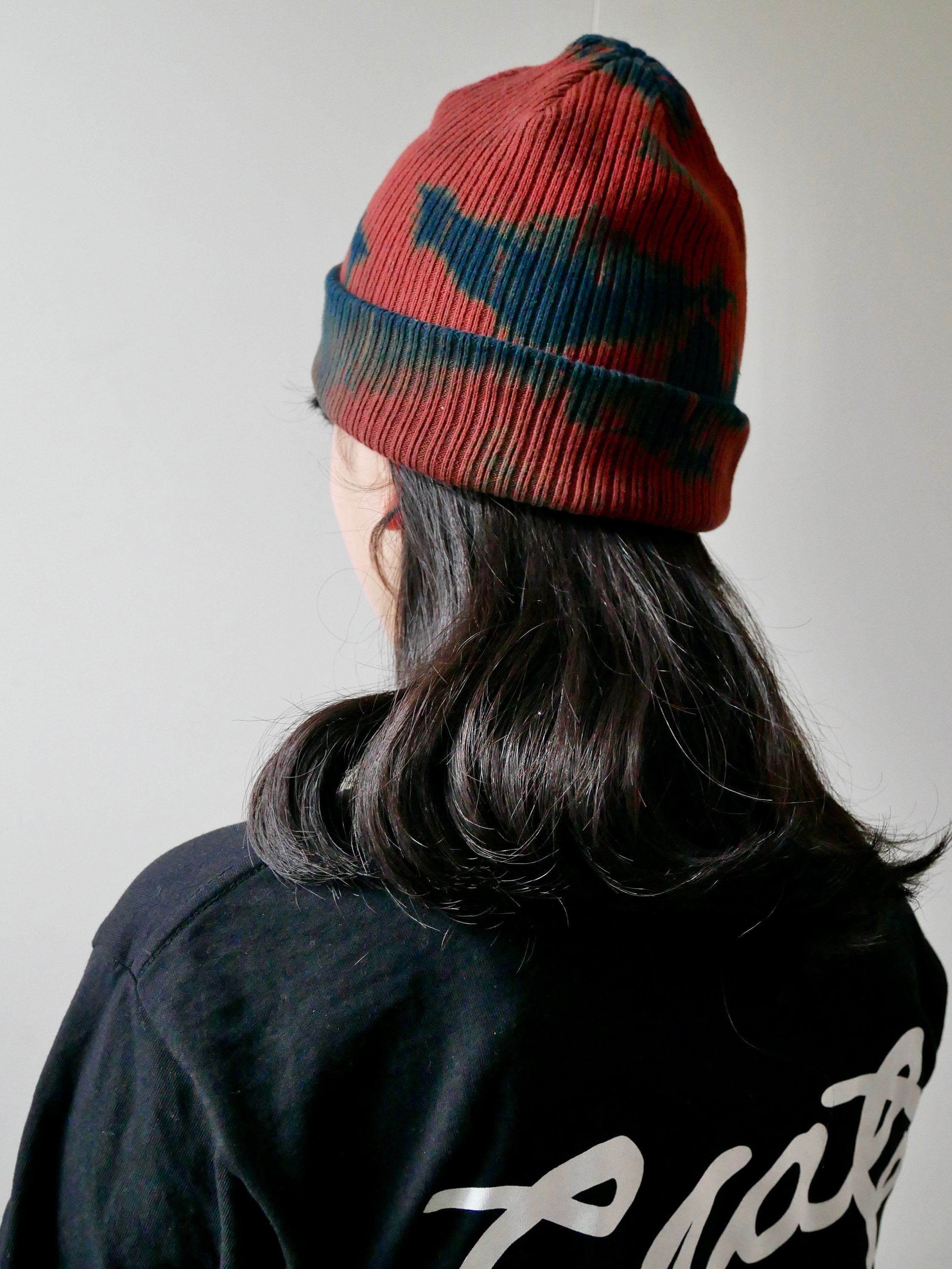 Organic Cotton Beanie hand dyed with natural indigo image 0