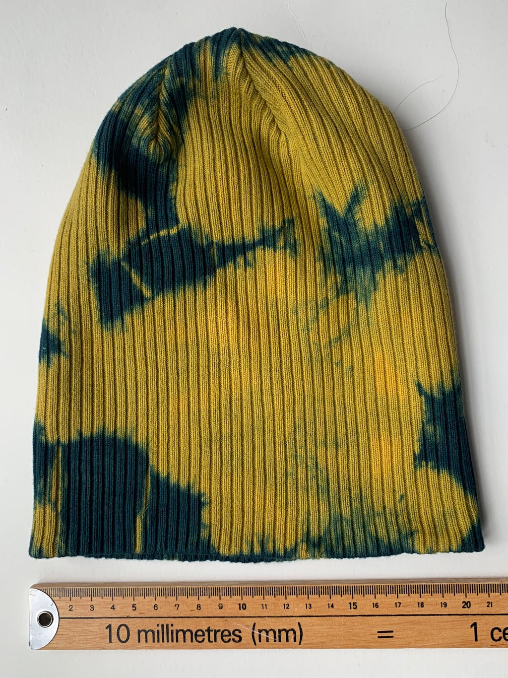 Organic Cotton Beanie hand dyed with natural indigo image 7