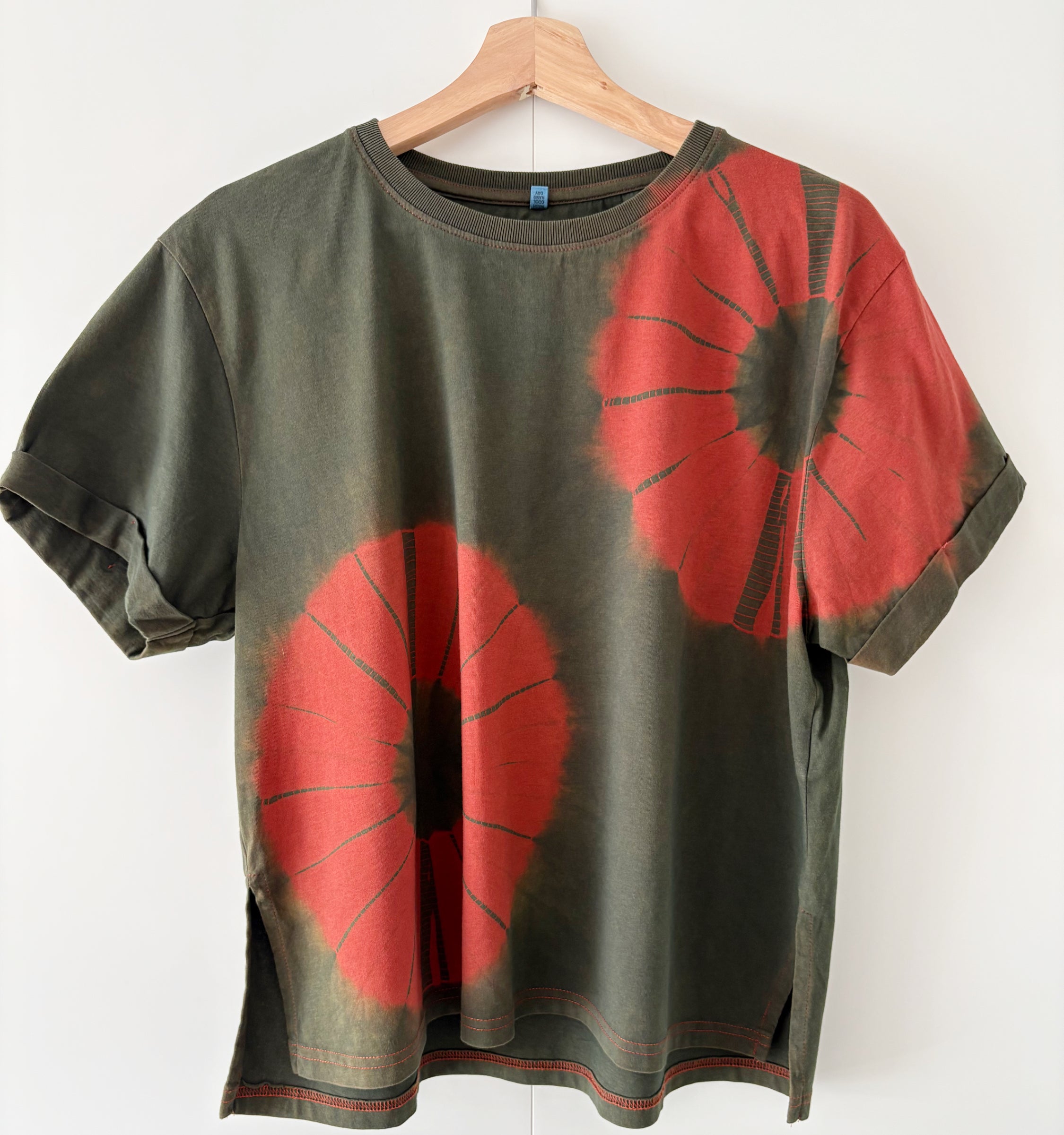 Organic Cotton T-shirts shibori dyed with natural indigo image 1