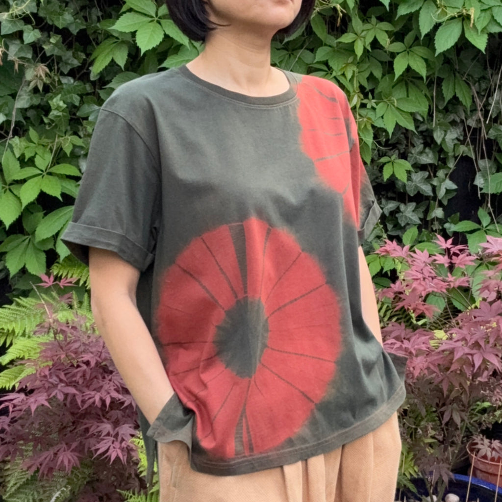 Organic Cotton T-shirts shibori dyed with natural indigo image 4